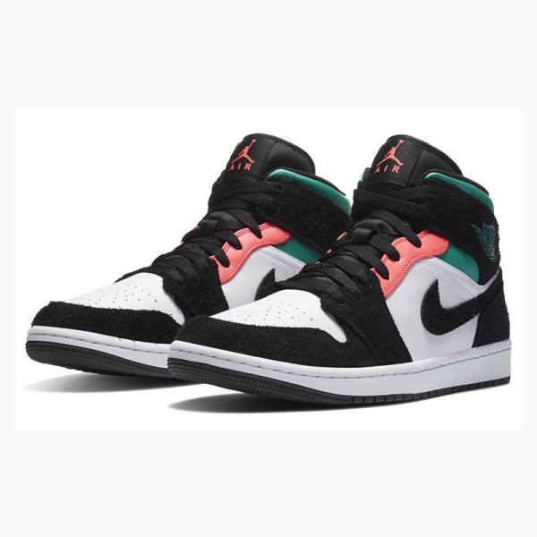 Nike Mid SE South Beach Koripallokengät Miesten Air Jordan 1 Mustat Valkoinen | JD-945LZ