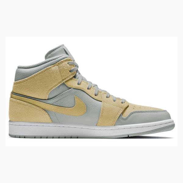 Nike Mid SE 'Tan Grey' Koripallokengät Miesten Air Jordan 1 Harmaat Keltainen | JD-697NK
