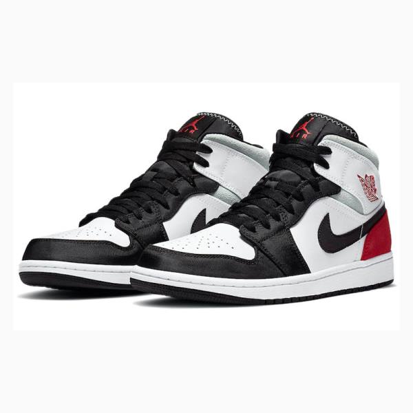 Nike Mid SE Union Varvas Koripallokengät Miesten Air Jordan 1 Punainen Mustat | JD-317AK