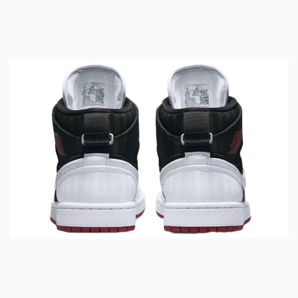 Nike Mid SE Utility Canvas Gym Koripallokengät Naisten Air Jordan 1 Mustat Valkoinen | JD-627HD