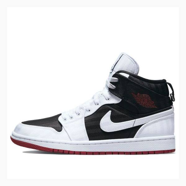 Nike Mid SE Utility Canvas Gym Koripallokengät Naisten Air Jordan 1 Mustat Valkoinen | JD-627HD