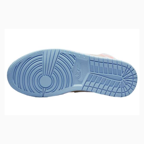 Nike Mid Sesame (W) Koripallokengät Naisten Air Jordan 1 Valkoinen Punainen Ruskea | JD-125NQ