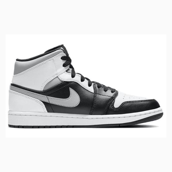 Nike Mid Shadow Koripallokengät Miesten Air Jordan 1 Harmaat Mustat Valkoinen | JD-481BT