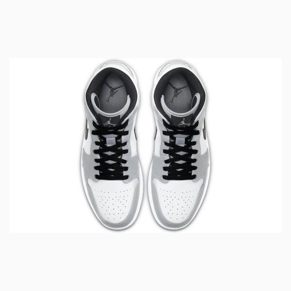 Nike Mid Smoke Koripallokengät Miesten Air Jordan 1 Harmaat Mustat | JD-065RB