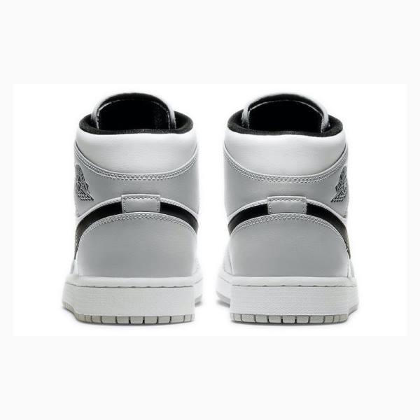 Nike Mid Smoke Koripallokengät Miesten Air Jordan 1 Harmaat Mustat | JD-065RB