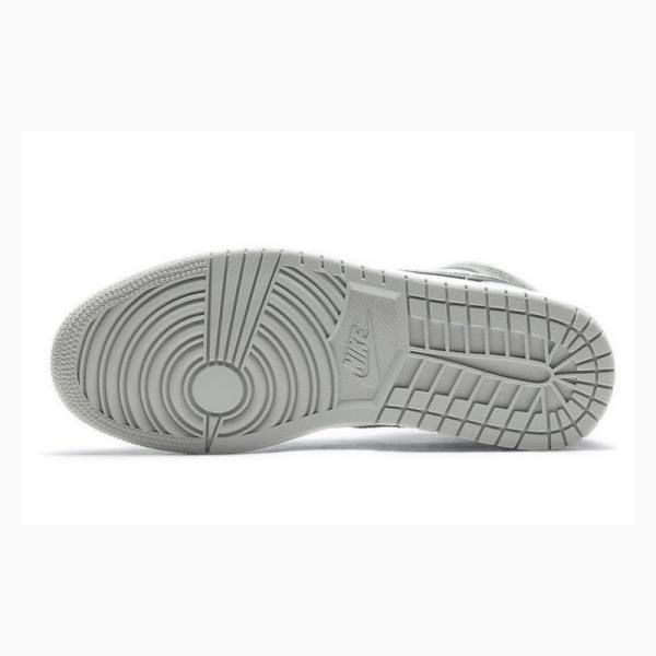 Nike Mid Smoke Koripallokengät Miesten Air Jordan 1 Harmaat Mustat | JD-065RB