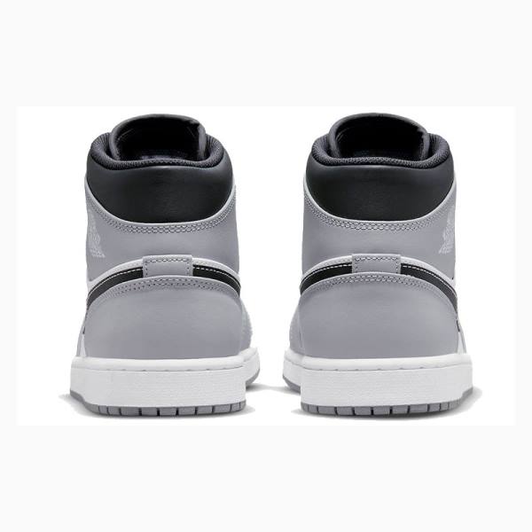 Nike Mid Smoke Koripallokengät Miesten Air Jordan 1 Harmaat Valkoinen Mustat | JD-834EM