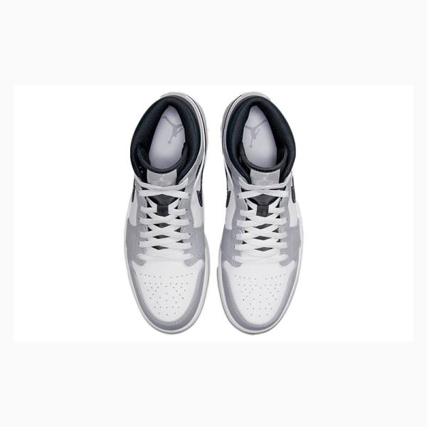 Nike Mid Smoke Koripallokengät Miesten Air Jordan 1 Harmaat Valkoinen Mustat | JD-834EM