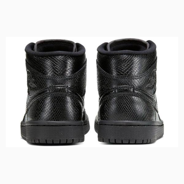 Nike Mid Snakeskin Koripallokengät Naisten Air Jordan 1 Mustat | JD-650IF