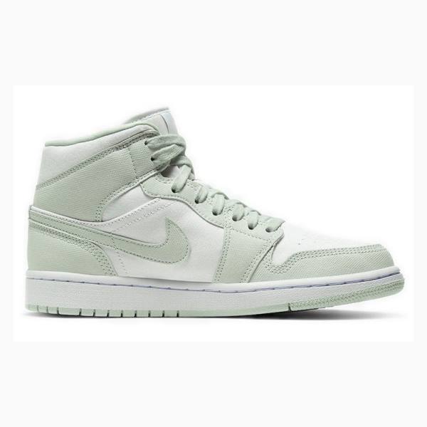 Nike Mid Spruce Aura Koripallokengät Naisten Air Jordan 1 Vihreä Valkoinen | JD-691NO