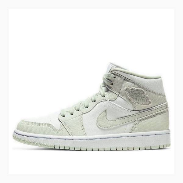 Nike Mid Spruce Aura Koripallokengät Naisten Air Jordan 1 Vihreä Valkoinen | JD-691NO