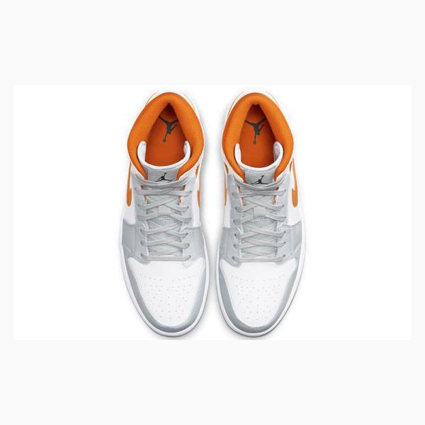 Nike Mid Starfish Koripallokengät Miesten Air Jordan 1 Valkoinen Harmaat Oranssi | JD-934CW