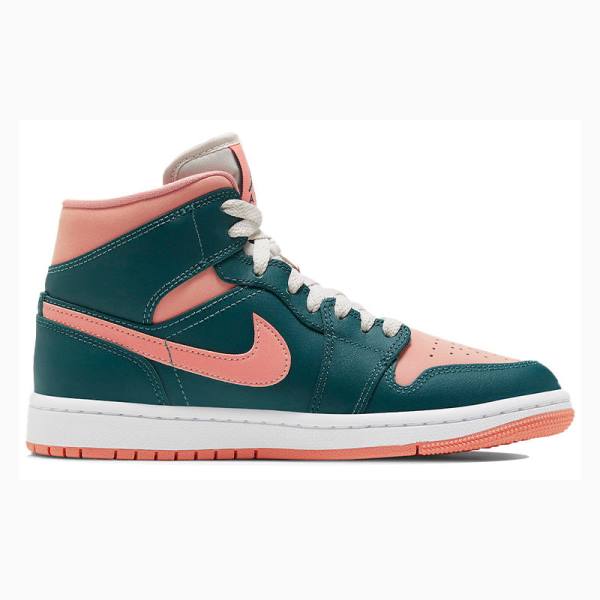 Nike Mid Teal Koripallokengät Naisten Air Jordan 1 Vihreä Pinkki | JD-523DM
