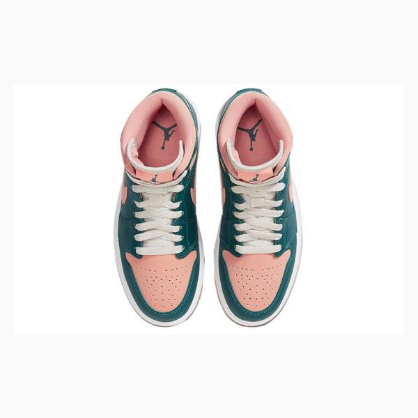 Nike Mid Teal Koripallokengät Naisten Air Jordan 1 Vihreä Pinkki | JD-523DM