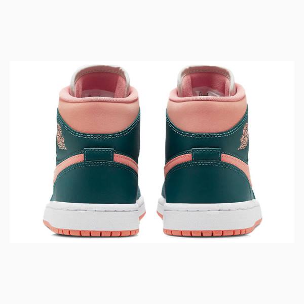 Nike Mid Teal Koripallokengät Naisten Air Jordan 1 Vihreä Pinkki | JD-523DM