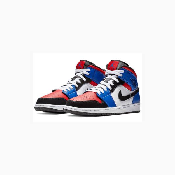 Nike Mid Top 3 Koripallokengät Miesten Air Jordan 1 Punainen Sininen | JD-315NQ