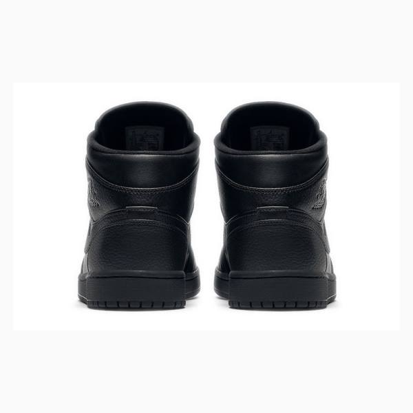 Nike Mid Triple Koripallokengät Miesten Air Jordan 1 Mustat | JD-145JT
