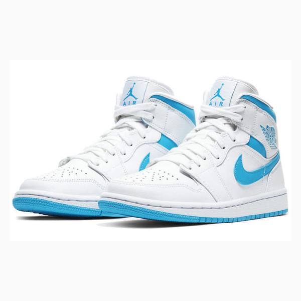Nike Mid UNC UNC Koripallokengät Naisten Air Jordan 1 Sininen | JD-392JE