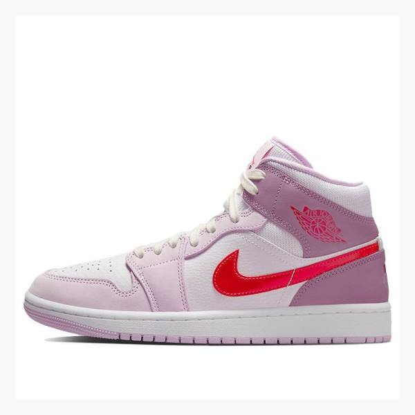 Nike Mid Valentines Day Koripallokengät Naisten Air Jordan 1 Punainen Violetit | JD-578TF