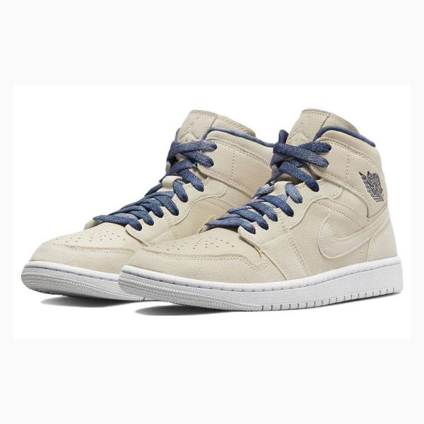 Nike Mid W Koripallokengät Naisten Air Jordan 1 Beige | JD-436GS