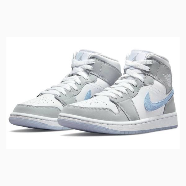 Nike Mid Wolf Koripallokengät Naisten Air Jordan 1 Harmaat | JD-794UO