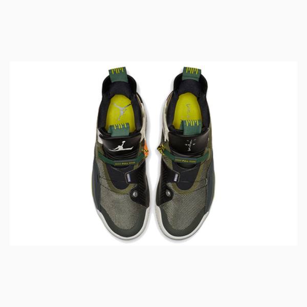 Nike NRG x Travis Scott Army Koripallokengät Miesten Air Jordan 33 Oliivinvihreä | JD-458ZB