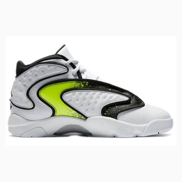 Nike OG Volt Splatter Koripallokengät Naisten Air Jordan Valkoinen Mustat Vihreä | JD-163EA
