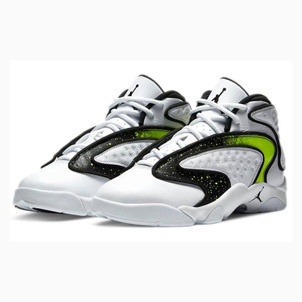 Nike OG Volt Splatter Koripallokengät Naisten Air Jordan Valkoinen Mustat Vihreä | JD-163EA