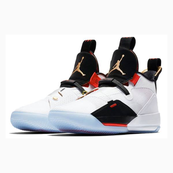 Nike PF Future Flight Koripallokengät Miesten Air Jordan 33 Valkoinen Mustat Punainen | JD-475SB