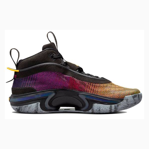 Nike PF Koripallokengät Miesten Air Jordan 36 Mustat Keltainen Violetit | JD-816MX