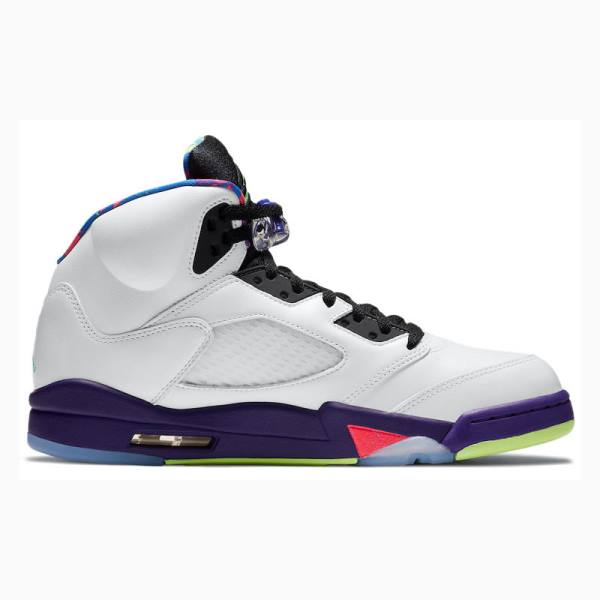 Nike Retro Alternate Bel-Air Koripallokengät Miesten Air Jordan 5 Valkoinen Violetit | JD-679LF