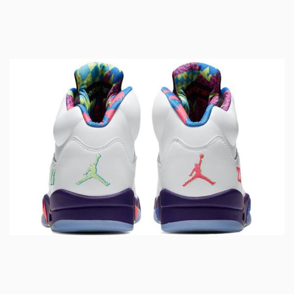 Nike Retro Alternate Bel-Air Koripallokengät Miesten Air Jordan 5 Valkoinen Violetit | JD-679LF