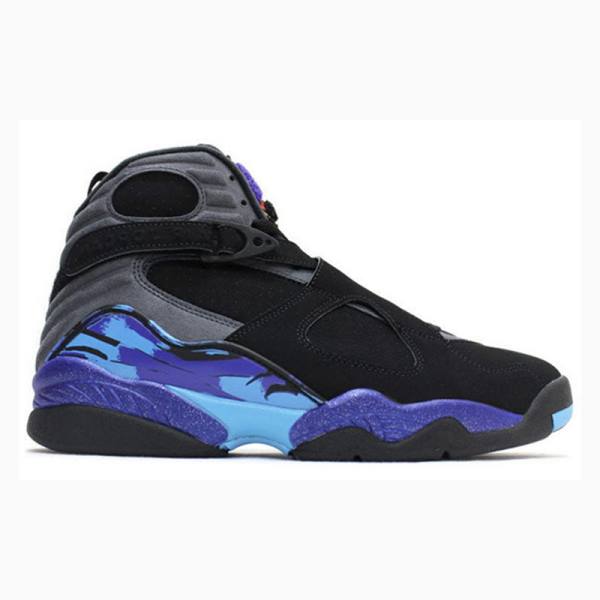 Nike Retro Aqua Koripallokengät Miesten Air Jordan 8 Mustat Violetit Sininen | JD-703RA