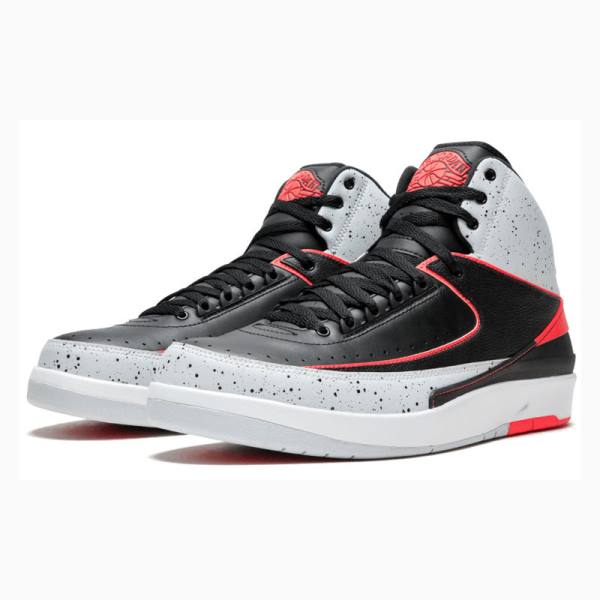 Nike Retro Black Infrared Koripallokengät Miesten Air Jordan 2 Valkoinen Mustat Punainen | JD-362VJ