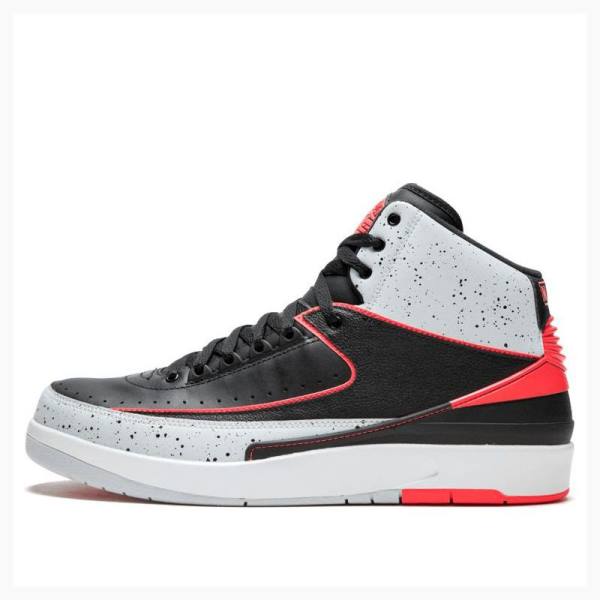 Nike Retro Black Infrared Koripallokengät Miesten Air Jordan 2 Valkoinen Mustat Punainen | JD-362VJ