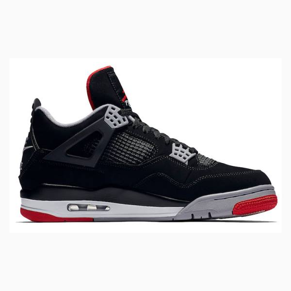 Nike Retro Bred Koripallokengät Miesten Air Jordan 4 Mustat Punainen | JD-345HV