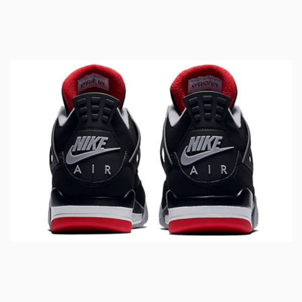 Nike Retro Bred Koripallokengät Miesten Air Jordan 4 Mustat Punainen | JD-345HV