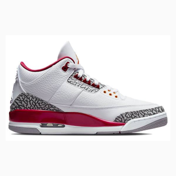 Nike Retro Cardinal Koripallokengät Miesten Air Jordan 3 Valkoinen Punainen | JD-532EO
