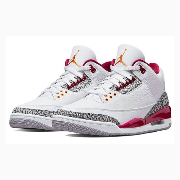Nike Retro Cardinal Koripallokengät Miesten Air Jordan 3 Valkoinen Punainen | JD-532EO