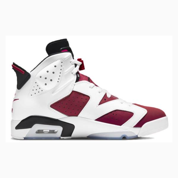 Nike Retro Carmine Koripallokengät Miesten Air Jordan 6 Valkoinen Punainen Mustat | JD-194XD