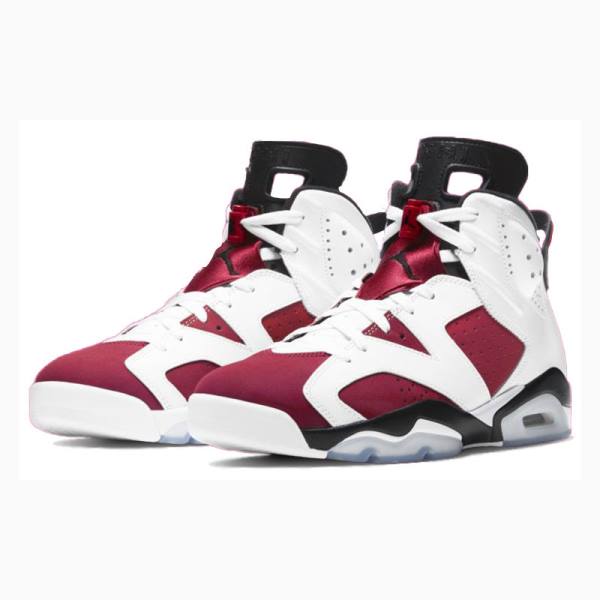 Nike Retro Carmine Koripallokengät Miesten Air Jordan 6 Valkoinen Punainen Mustat | JD-194XD