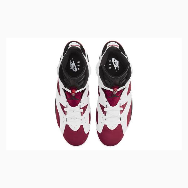 Nike Retro Carmine Koripallokengät Miesten Air Jordan 6 Valkoinen Punainen Mustat | JD-194XD