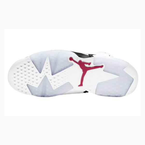 Nike Retro Carmine Koripallokengät Miesten Air Jordan 6 Valkoinen Punainen Mustat | JD-194XD