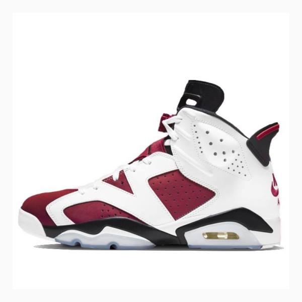 Nike Retro Carmine Koripallokengät Miesten Air Jordan 6 Valkoinen Punainen Mustat | JD-194XD