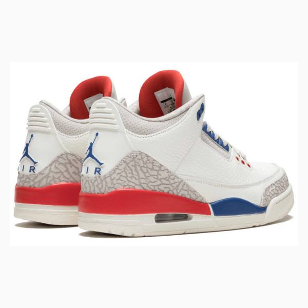 Nike Retro Charity Game Koripallokengät Miesten Air Jordan 3 Valkoinen Sininen Punainen | JD-483NT