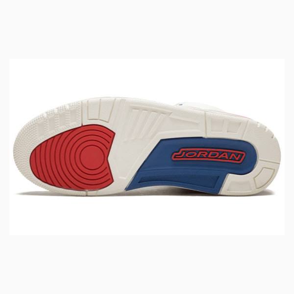 Nike Retro Charity Game Koripallokengät Miesten Air Jordan 3 Valkoinen Sininen Punainen | JD-483NT