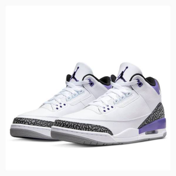 Nike Retro Dark Iris Koripallokengät Miesten Air Jordan 3 Valkoinen Violetit | JD-682AC