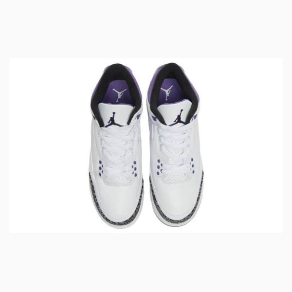Nike Retro Dark Iris Koripallokengät Miesten Air Jordan 3 Valkoinen Violetit | JD-682AC
