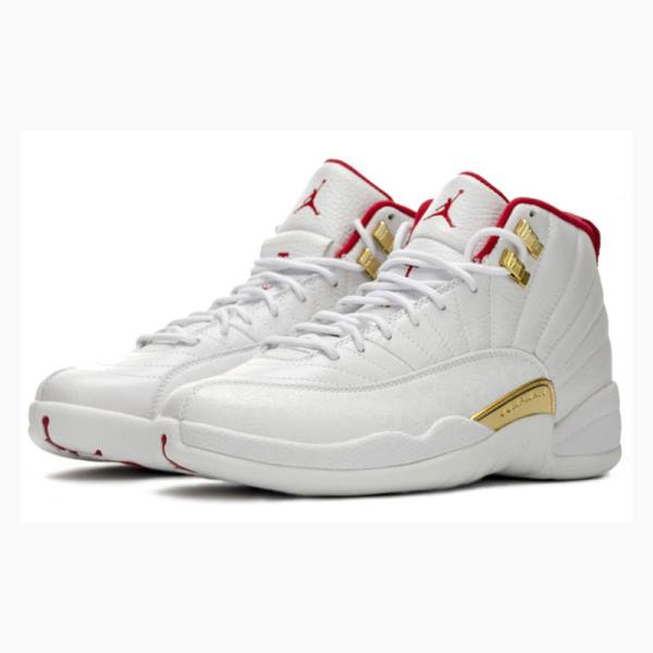 Nike Retro FIBA Koripallokengät Miesten Air Jordan 12 Valkoinen Punainen | JD-092WY