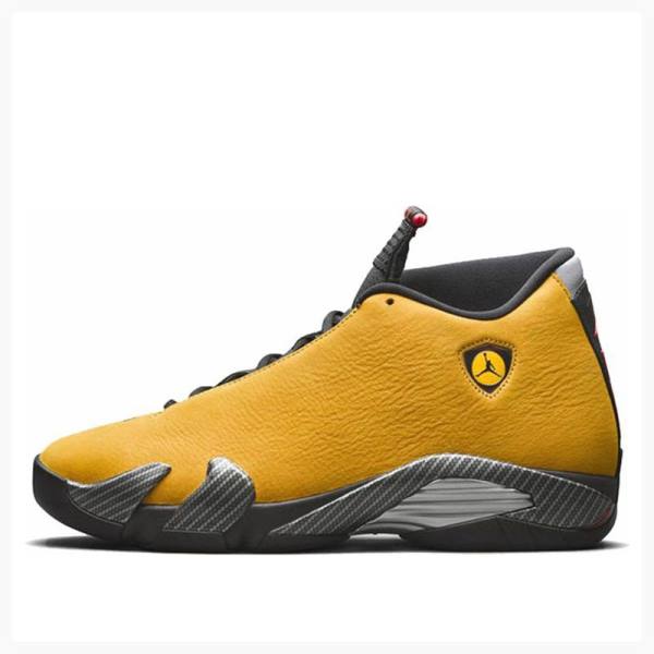 Nike Retro Ferrari Koripallokengät Miesten Air Jordan 14 Kultaiset Mustat | JD-351ZV